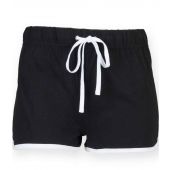 SF Ladies Retro Shorts - Black/White Size XXL/18