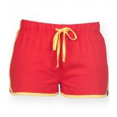 SF Ladies Retro Shorts - Red/Yellow Size XXL/18