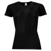 SOL'S Ladies Sporty Performance T-Shirt - Black Size XXL