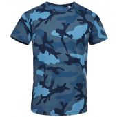 SOL'S Camo T-Shirt - Blue Camo Size XXL