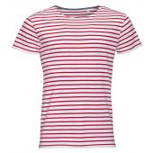 SOL'S Miles Striped T-Shirt - White/Red Size 3XL