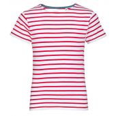 SOL'S Kids Miles Striped T-Shirt - White/Red Size 14yrs