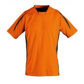 SOL'S Maracana 2 Contrast T-Shirt - Orange/Black Size XXL