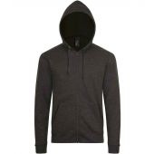 SOL'S Stone Zip Hooded Sweatshirt - Charcoal Marl Size 3XL