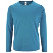 SOL'S Sporty Long Sleeve Performance T-Shirt - Aqua Size 3XL