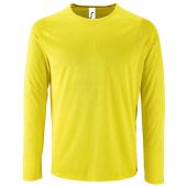 SOL'S Sporty Long Sleeve Performance T-Shirt - Neon Yellow Size 3XL
