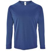SOL'S Sporty Long Sleeve Performance T-Shirt - Royal Blue Size 3XL