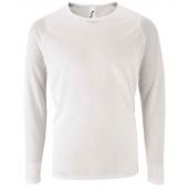 SOL'S Sporty Long Sleeve Performance T-Shirt - White Size 3XL