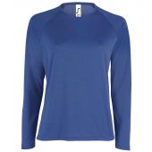 SOL'S Ladies Sporty Long Sleeve Performance T-Shirt - Royal Blue Size XXL
