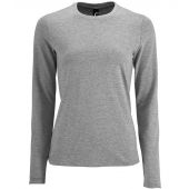 SOL'S Ladies Imperial Long Sleeve T-Shirt - Grey Marl Size XXL