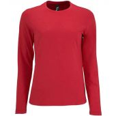 SOL'S Ladies Imperial Long Sleeve T-Shirt - Red Size XXL