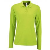 SOL'S Ladies Perfect Long Sleeve Piqué Polo Shirt - Apple Green Size 3XL