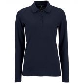 SOL'S Ladies Perfect Long Sleeve Piqué Polo Shirt - French Navy Size 3XL