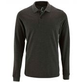 SOL'S Perfect Long Sleeve Piqué Polo Shirt - Charcoal Marl Size 3XL