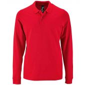 SOL'S Perfect Long Sleeve Piqué Polo Shirt - Red Size 3XL