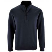 SOL'S Stan Contrast Zip Neck Sweatshirt - French Navy Size S