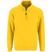 SOL'S Stan Contrast Zip Neck Sweatshirt - Gold Size 3XL