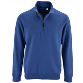 SOL'S Stan Contrast Zip Neck Sweatshirt - Royal Blue Size 3XL