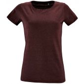 SOL'S Ladies Regent Fit T-Shirt - Heather Oxblood Size S