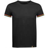 SOL'S Rainbow T-Shirt - Deep Black/Multicolour Size 4XL