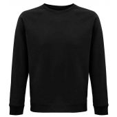 SOL'S Unisex Space Organic Raglan Sweatshirt - Black Size 3XL