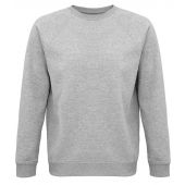 SOL'S Unisex Space Organic Raglan Sweatshirt - Grey Marl Size 3XL