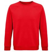 SOL'S Unisex Space Organic Raglan Sweatshirt - Red Size 3XL