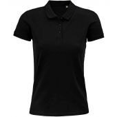 SOL'S Ladies Planet Organic Piqué Polo Shirt - Black Size 3XL