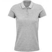 SOL'S Ladies Planet Organic Piqué Polo Shirt - Grey Marl Size 3XL