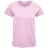 SOL'S Ladies Crusader Organic T-Shirt - Heather Pink Size S