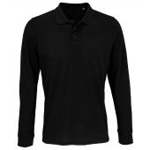 SOL'S Unisex Prime Long Sleeve Piqué Polo Shirt - Black Size 5XL