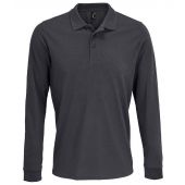 SOL'S Unisex Prime Long Sleeve Piqué Polo Shirt - Dark Grey Size 5XL