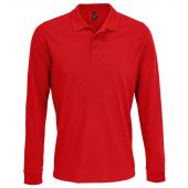 SOL'S Unisex Prime Long Sleeve Piqué Polo Shirt - Red Size 5XL