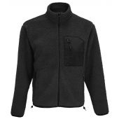 SOL'S Unisex Fury Sherpa Jacket - Carbon Grey/Black Size 3XL