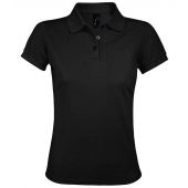 SOL'S Ladies Prime Poly/Cotton Piqué Polo Shirt - Black Size 3XL