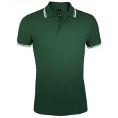 SOL'S Pasadena Tipped Cotton Piqué Polo Shirt - Forest Green/White Size S