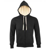 SOL'S Unisex Sherpa Hooded Jacket - Black Size XXL