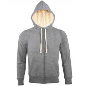 SOL'S Unisex Sherpa Hooded Jacket - Grey Marl Size XXL