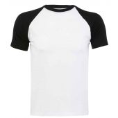 SOL'S Funky Contrast Baseball T-Shirt - White/Black Size 3XL