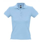 SOL'S Ladies People Cotton Piqué Polo Shirt - Sky Blue Size XXL