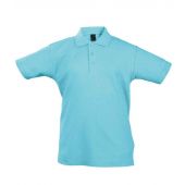 SOL'S Kids Summer II Cotton Piqué Polo Shirt - Atoll Blue Size 12yrs