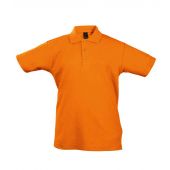 SOL'S Kids Summer II Cotton Piqué Polo Shirt - Orange Size 12yrs