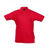 SOL'S Kids Summer II Cotton Piqué Polo Shirt - Red Size 12yrs