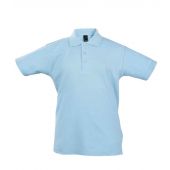 SOL'S Kids Summer II Cotton Piqué Polo Shirt - Sky Blue Size 12yrs