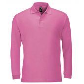 SOL'S Winter II Long Sleeve Cotton Piqué Polo Shirt - Flash Pink Size S