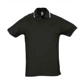 SOL'S Practice Tipped Cotton Piqué Polo Shirt - Black/White Size XXL