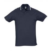 SOL'S Practice Tipped Cotton Piqué Polo Shirt - Navy/White Size XXL