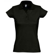SOL'S Ladies Prescott Cotton Jersey Polo Shirt - Deep Black Size XXL
