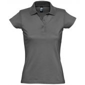 SOL'S Ladies Prescott Cotton Jersey Polo Shirt - Dark Grey Size XXL