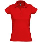 SOL'S Ladies Prescott Cotton Jersey Polo Shirt - Red Size XL